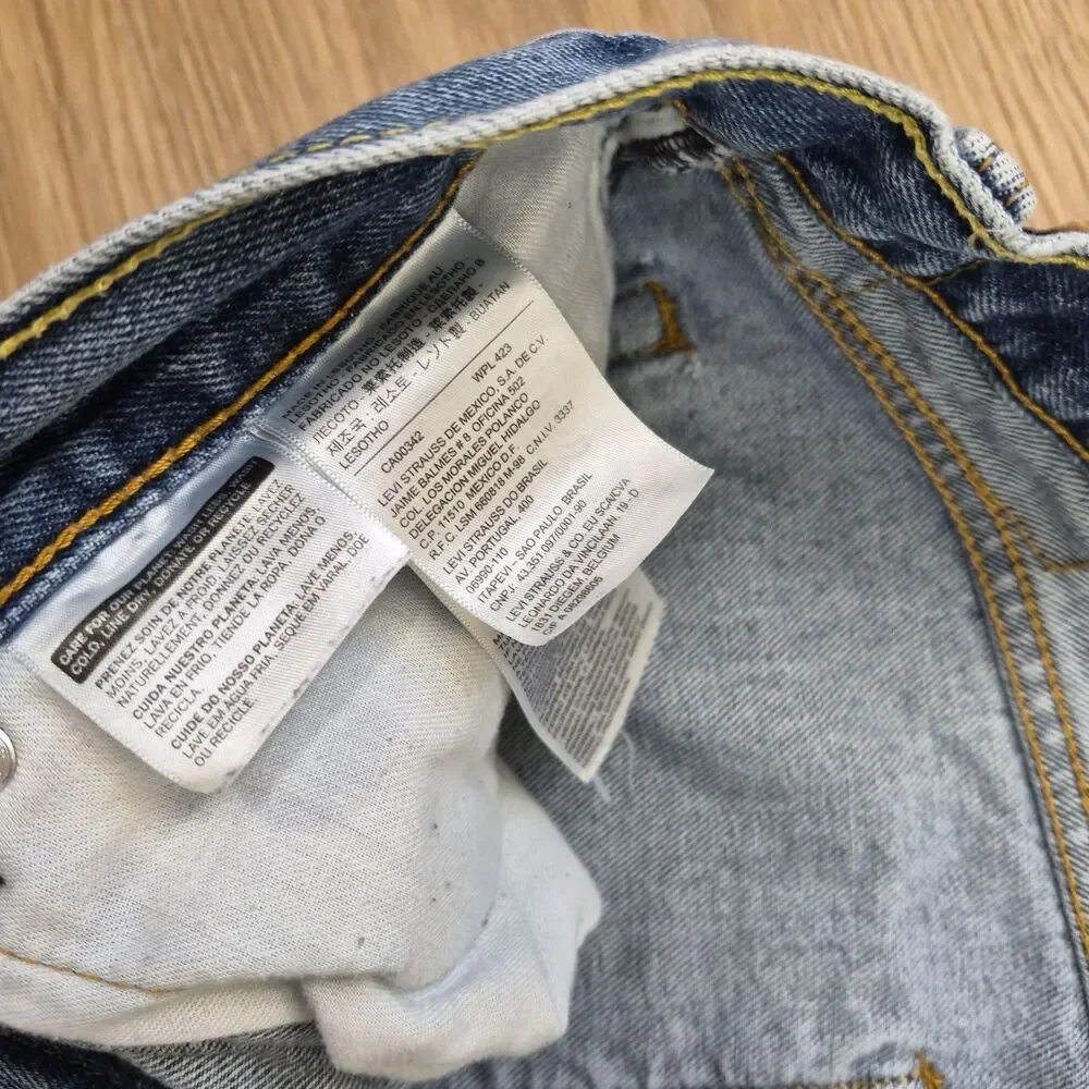 Vintage Levis 505 Jeans Mens 38x30 Blue Denim Cowboy Stretch Pants Y2K